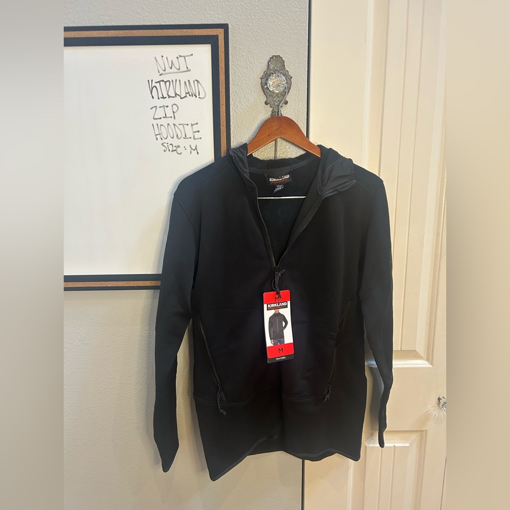 Kirkland Black Zip Hoodie NWT